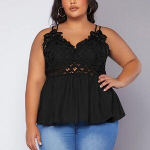 NWOT SHEIN Crotched Peplum Top